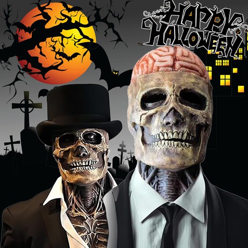 Halloween totenkopf maske mit - totenkopf,