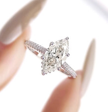 ECHTER 1ct Moissanit Ring +