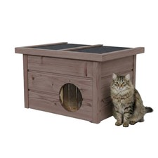 QLS Katzenhaus Outdoor Holz