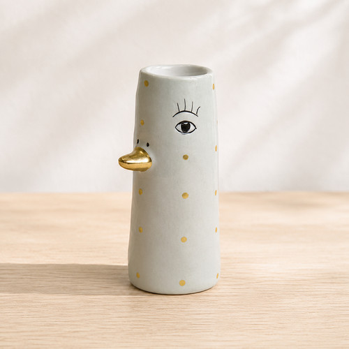 Vase ente grau - vase,