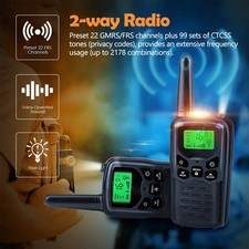 2x Walkie Talkie Funkgeräte 5 Km Handfunkgerät Sprechfunkgeräte 400-470MHz Neu