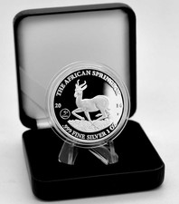 1 oz Silber Gabun Springbock 2014 Silber Proof 1000 Francs Lagerräumung