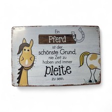 Blechschild Ein Pferd ist der