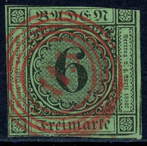 Baden gestempelt roter - baden, nr.