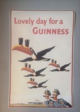 Guinness Bier Plakat Airforce+Tucan, John Gilroy 1955, No.10 aus Serie
