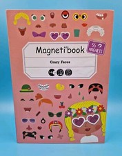 Janod Magnetbuch Crazy Faces Girls 55 Magnete Magneti Book B-Ware
