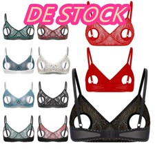 Damen~Offene Brüste Dessous Nippelfrei Bikini Bügel Bralette Bra Top Reizwäsche