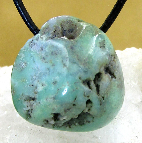 Chrysopras trommelstein - chrysopras,