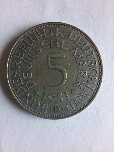 Münze 1951 selten - 5, d
