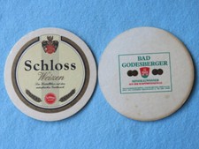 2 Bier Brewery Untersetzer: Konigsbacher Schloss Weiz ~ Koblenz,Germany Est 1838