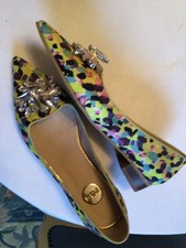 RAS Ballerina gelb bunt Textil und Echtleder Gr. 38 39 neu