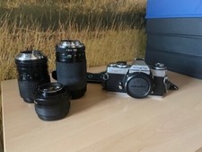 Minolta XD7 Kamera Spiegelreflexkamera silber mit 3 Objektiven