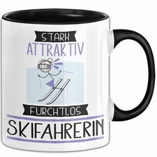 Skifahrerin Tasse Geschenk