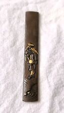 Japanischer Samurai Kozuka Griff von Beimesser Schwert Halter Gold Edo Zeit 1800