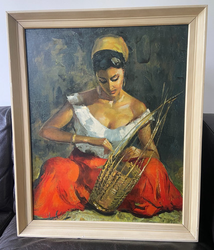 Vintage korbmacher gerahmter - vintage,