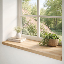 2x Fensterbank Eiche Massiv