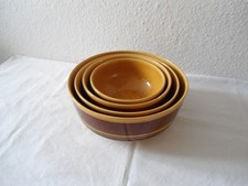4 Keramik Schüsseln verschiedene Größen   DDR Kult