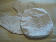 Hochwertige WC Wende-Garnitur  für Stand-WC.  Farbe:  Weiß.