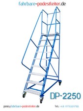Fahrbare Podestleiter 8 Stufen