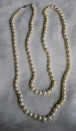 Lange akoya perlen kette - akoya,