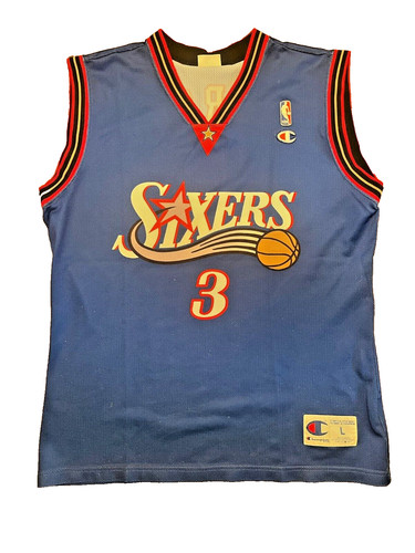 Nba allen iverson blue - blue, trikot