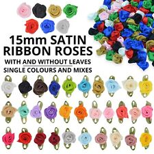15 mm Satinband Rosen - kleine