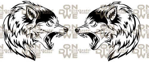 Aufkleber wölfe wolf - aufkleber, "wölfe"