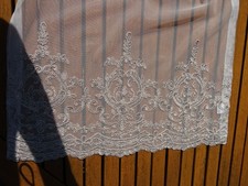 Festlicher Lene Bjerre, creme weißer transparenter Tischläufer mit Goldstickerei