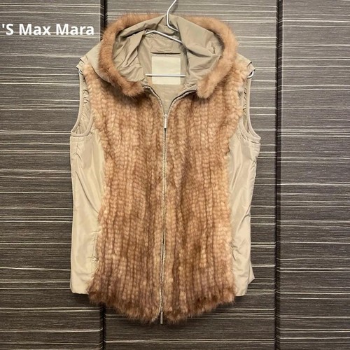 Max mara beige nerz pelz - s,