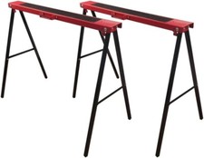 Mannesmann 2x Sägeböcke Arbeitsböcke Stahl 200Kg Klappbar Antirutsch Rot BLK