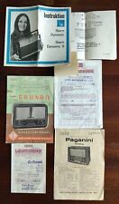 VEB Stern Radio Anleitungen Garantieurkunde Grünau, Paganin,i Stern Dynamic