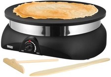 Unold Profi 48155 Crepesmaker, 1250 W, stufenloser Temperaturregler, schwarz/ede