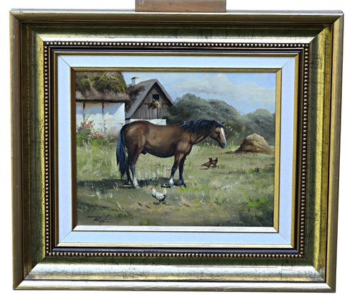 öl auf leinwand signiert - leinwand,