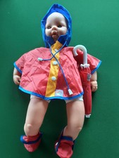 Heless Regencape, Regenponcho Set für Puppe mit 43 bzw. 46 cm, Vintage 