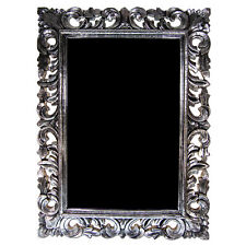 SEESTERN Wand Spiegel 60x80cm Holzrahmen in Metalloptik für Bad, Garderobe etc.