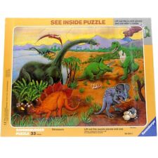 Ravensburger Puzzle Dinosaurier 066346 Kinder Rahmenpuzzle Tiere 33 Teile 37 x 2
