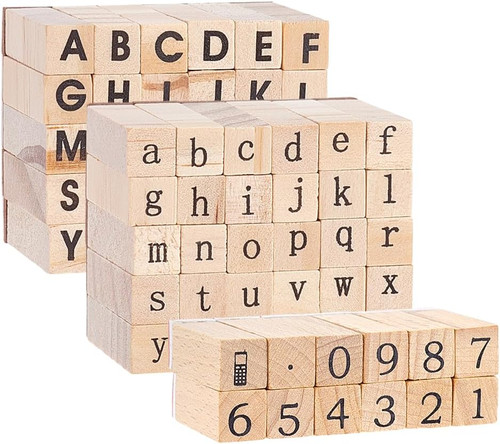 Holz alphabet zahlen - holz, stempel
