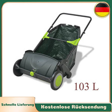 vidaXL Kehrmaschine Rasenkehrmaschine Laubkehrmaschine Kehrer Rasenkehrer 103 L