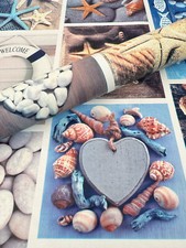 PVC Tischdecke MARINA blau Maritim Wachstuch · Eckig · Breite & Länge wählbar