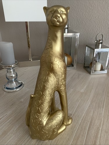 Deko figur leopard gold - deko,