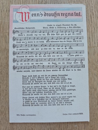 Lied anton günther - lied, ak