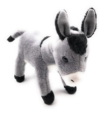 Plüschtier Kuscheltier Stoff Tier Esel grau stehend 23 cm