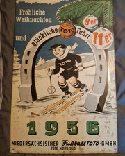 Reklameschild Fußball Toto 1956 – Original Vintage