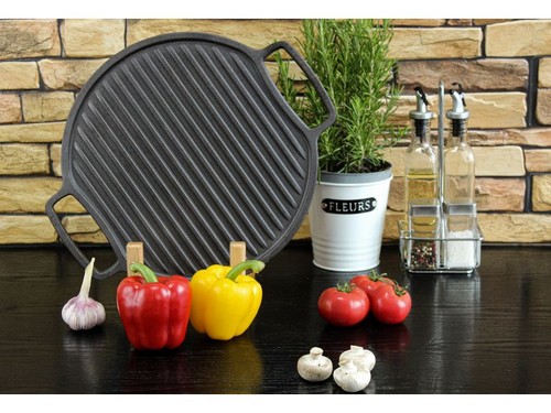 Gusseiserne wende grillplatte - gusseiserne, wende-grillplatte