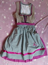 Dirndl Gr. 46 beige grün pink