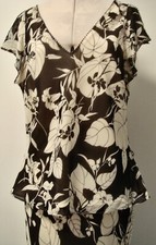 JFW ? FEMININES KOSTIUM • SEIDE • 44/46/18 •100% SEIDENGEORGETTE• 2 TEILE