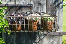 Wandkorb Blumenkorb Blumenkasten Aufbewahrung Eisen braun Landhaus, 2 Grössen