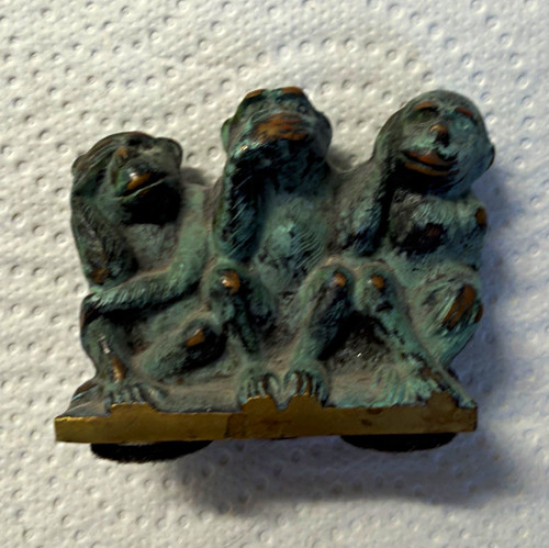 Drei affen figur aus - aus, metall