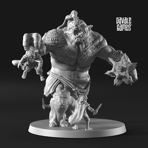 Cave troll fighting halflings - fighting,