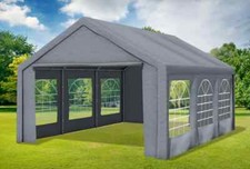 Partyzelt 4x6m grau pvc - grau,